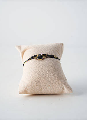 Bracelet fermeture fermoir mousqueton noir BY GARANCE femme