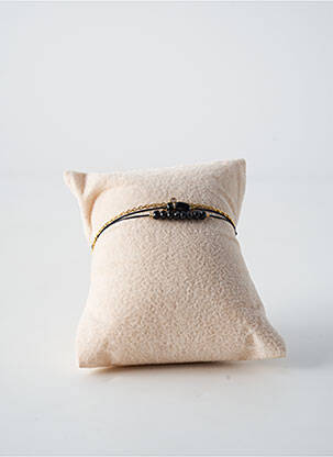 Bracelet fermeture fermoir mousqueton noir BY GARANCE femme
