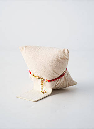 Bracelet fermeture fermoir mousqueton rouge BY GARANCE femme
