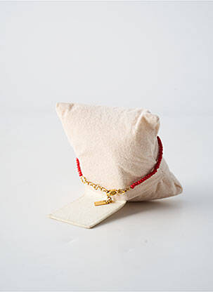 Bracelet fermeture fermoir mousqueton rouge BY GARANCE femme