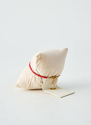 Bracelet fermeture fermoir mousqueton rouge BY GARANCE femme
