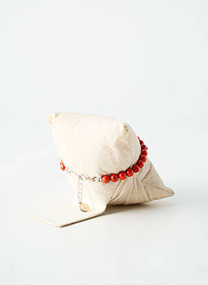 Bracelet fermeture fermoir mousqueton rouge BY GARANCE femme
