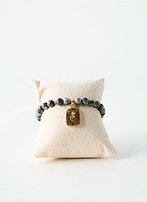Bracelet ornement pierre gris BY GARANCE femme