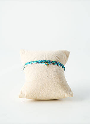 Bracelet fermeture fermoir mousqueton bleu BY GARANCE femme