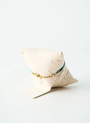 Bracelet fermeture fermoir mousqueton bleu BY GARANCE femme