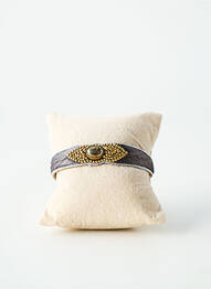 Bracelet manchette noir NAHUA femme