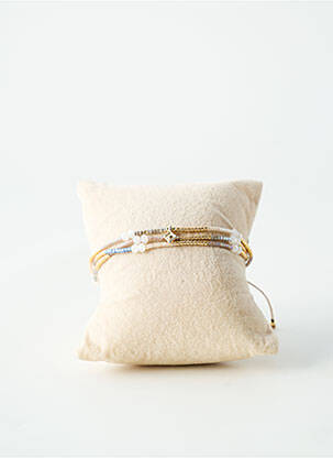 Bracelet ornement perles or BELLE MAIS PAS QUE femme