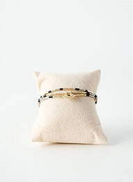 Bracelet ornement perles noir BELLE MAIS PAS QUE femme