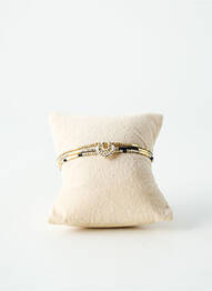 Bracelet ornement perles or BELLE MAIS PAS QUE femme
