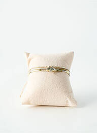 Bracelet ornement perles or BELLE MAIS PAS QUE femme