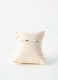 Bracelet ornement perles blanc BELLE MAIS PAS QUE femme