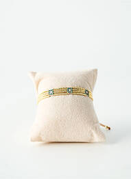 Bracelet ornement perles or BELLE MAIS PAS QUE femme