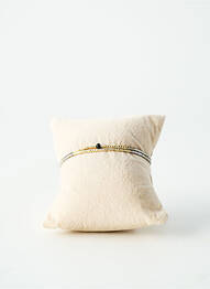 Bracelet ornement perles or BELLE MAIS PAS QUE femme