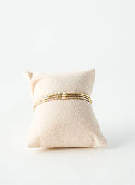 Bracelet ornement perles or BELLE MAIS PAS QUE femme