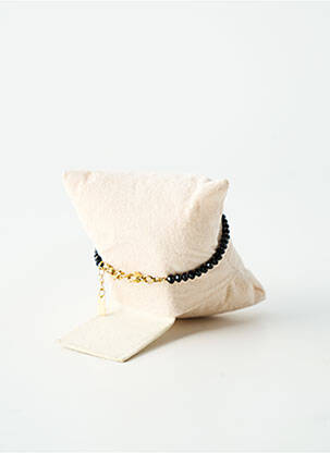 Bracelet fermeture fermoir mousqueton noir BY GARANCE femme