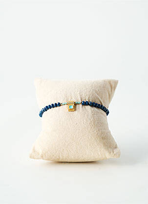 Bracelet fermeture fermoir mousqueton bleu BY GARANCE femme