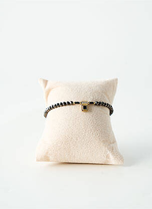 Bracelet fermeture fermoir mousqueton noir BY GARANCE femme