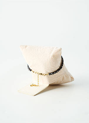 Bracelet fermeture fermoir mousqueton noir BY GARANCE femme