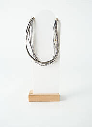Collier ornement perles gris BY GARANCE femme