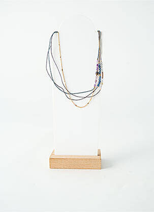 Collier ornement perles bleu BY GARANCE femme