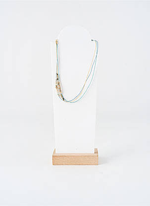Collier ornement perles bleu BY GARANCE femme