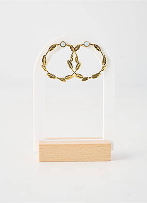 Boucles d’oreilles matériaux plaqué or blanc FRANCK HERVAL femme