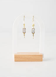 Boucles d’oreilles ornement perles blanc FRANCK HERVAL femme