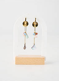 Boucles d’oreilles fermeture fermoir clips bleu FRANCK HERVAL femme