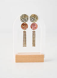 Boucles d’oreilles matériaux plaqué or rose FRANCK HERVAL femme
