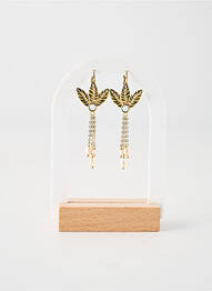 Boucles d’oreilles fermeture fermoir clips blanc FRANCK HERVAL femme