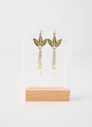 Boucles d’oreilles fermeture fermoir clips blanc FRANCK HERVAL femme