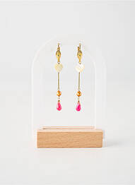 Boucles d’oreilles fermeture fermoir clips blanc FRANCK HERVAL femme