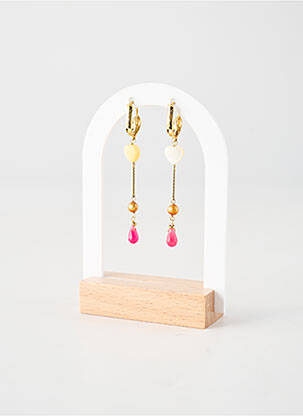 Boucles d’oreilles fermeture fermoir clips blanc FRANCK HERVAL femme