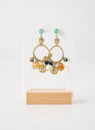 Boucles d’oreilles matériaux plaqué or or FRANCK HERVAL femme