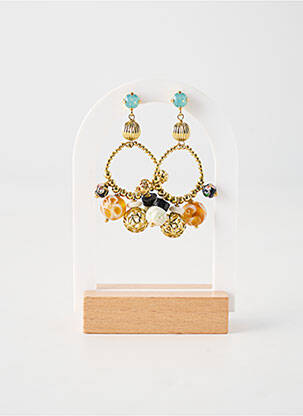 Boucles d’oreilles matériaux plaqué or or FRANCK HERVAL femme