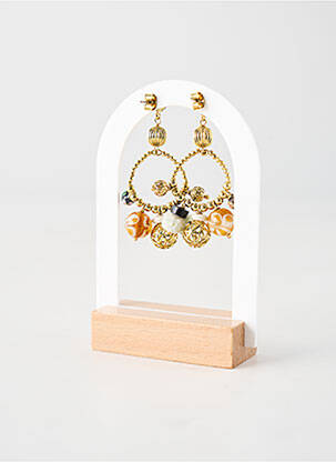 Boucles d’oreilles matériaux plaqué or or FRANCK HERVAL femme