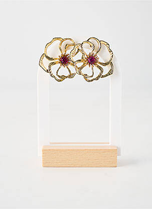 Boucles d’oreilles matériaux plaqué or rose FRANCK HERVAL femme