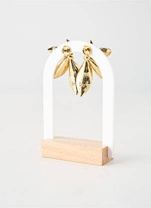 Boucles d’oreilles ornement perles rose FRANCK HERVAL femme
