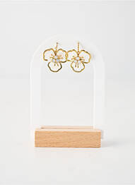 Boucles d’oreilles ornement pierre blanc FRANCK HERVAL femme