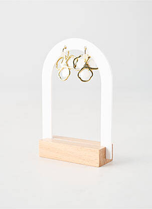 Boucles d’oreilles ornement pierre blanc FRANCK HERVAL femme