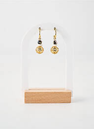 Boucles d’oreilles matériaux plaqué argent or FRANCK HERVAL femme