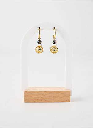 Boucles d’oreilles matériaux plaqué argent or FRANCK HERVAL femme