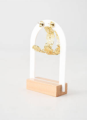 Boucles d’oreilles ornement pierre bleu FRANCK HERVAL femme