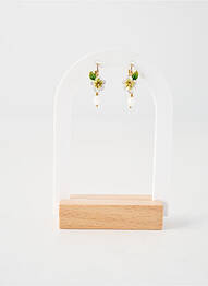 Boucles d’oreilles fermeture fermoir clips blanc FRANCK HERVAL femme