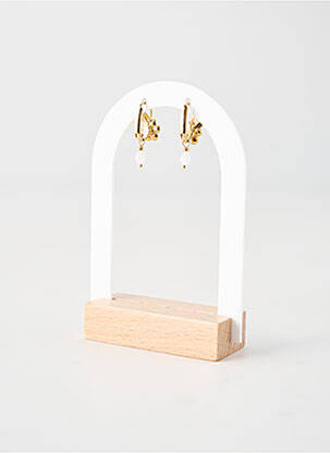 Boucles d’oreilles fermeture fermoir clips blanc FRANCK HERVAL femme