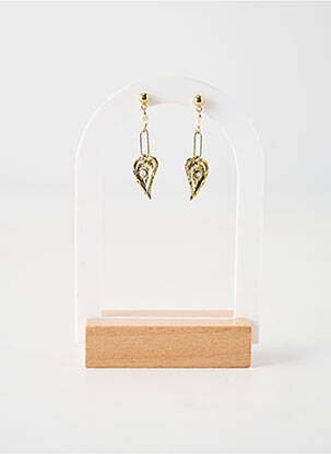 Boucles d’oreilles matériaux plaqué argent or FRANCK HERVAL femme