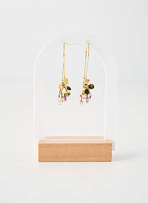 Boucles d’oreilles matériaux plaqué or rose FRANCK HERVAL femme