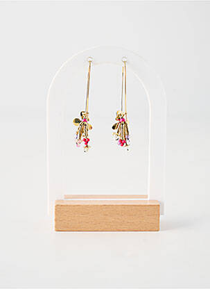 Boucles d’oreilles matériaux plaqué or rose FRANCK HERVAL femme