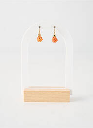 Boucles d’oreilles matériaux plaqué or orange FRANCK HERVAL femme