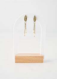 Boucles d’oreilles matériaux plaqué or blanc FRANCK HERVAL femme